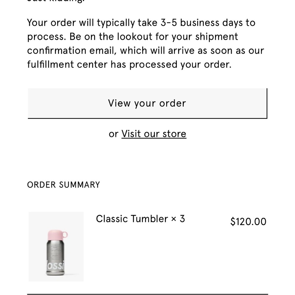 Glossier Classic 2025 Tumbler - Pink and Gray